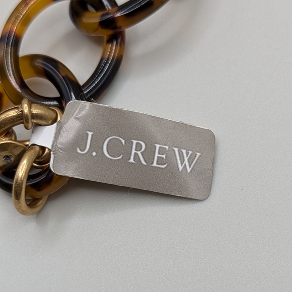 J. Crew Acrylic Tortoise Shell and Seed Bead Link Necklace New - Picture 6 of 6
